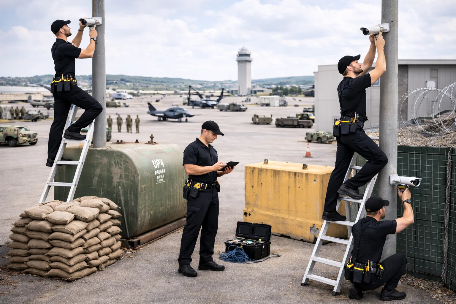 Professional team at work on a project