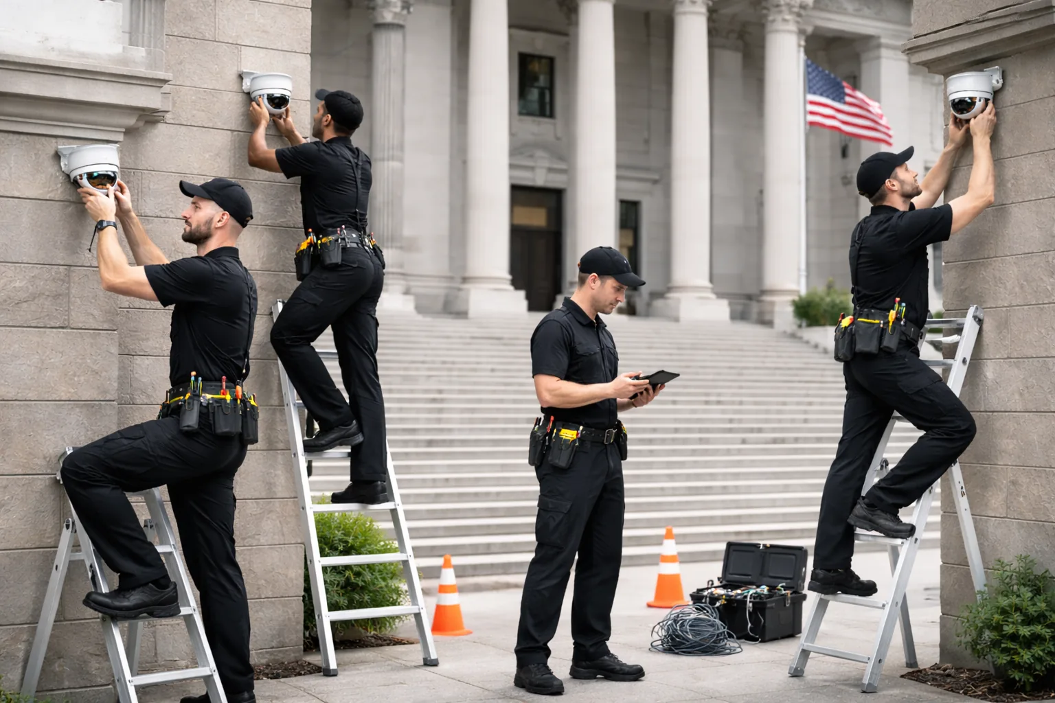 Government project team at work
