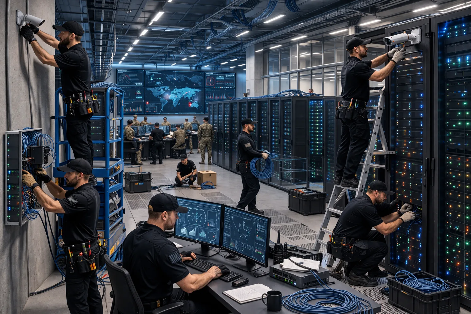 Professional team working on government project